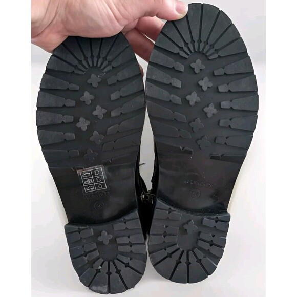 All Saints Donita Womens Boots Black Leather NWOT EU 36/US 6 Combat Patent - Picture 9 of 10